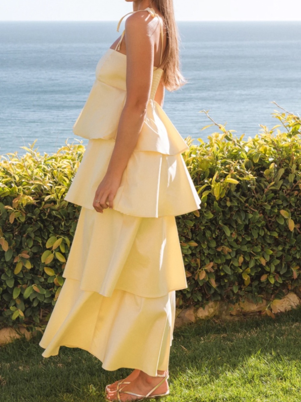 Show Me Your MuMu Meet Cute Dress in Pale Yellow - Picture 4 of 4